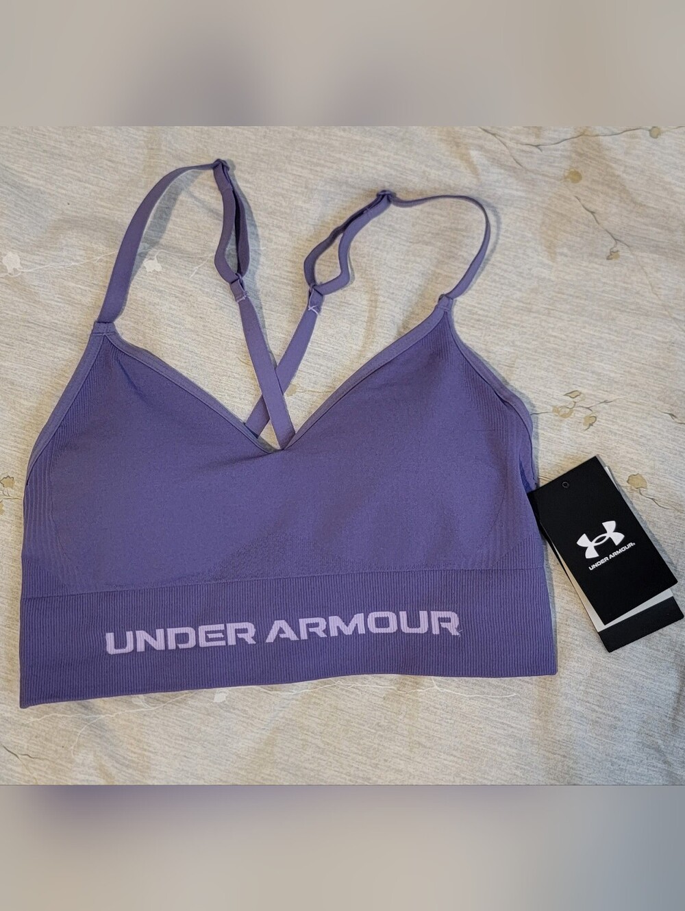 NWT Under Armour Women's Purple Seamless Sports Bra S